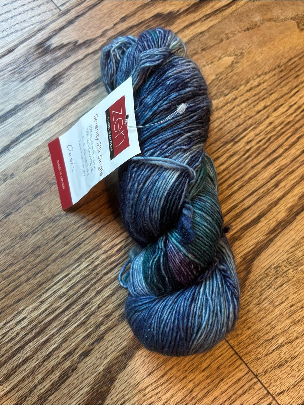 Zen Yarn Garden Serenity Silk Single Merino Wool Cashmere Silk Oasis Blue NWT